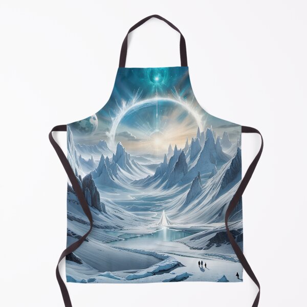 Item preview, "Epic Icy Adventure: Humans Amidst the Frozen Majesty" designed and sold by BuyArtMosaic.