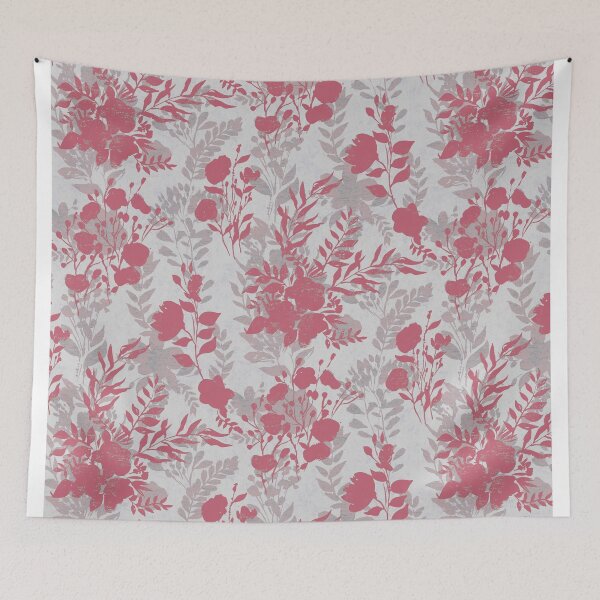 Item preview, Floral gray soft magenta designed and sold by Alessandro Remo Mazzoni Remotextiles.