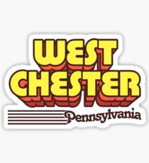 West Chester, Pennsylvania | Retro Stripes Sticker