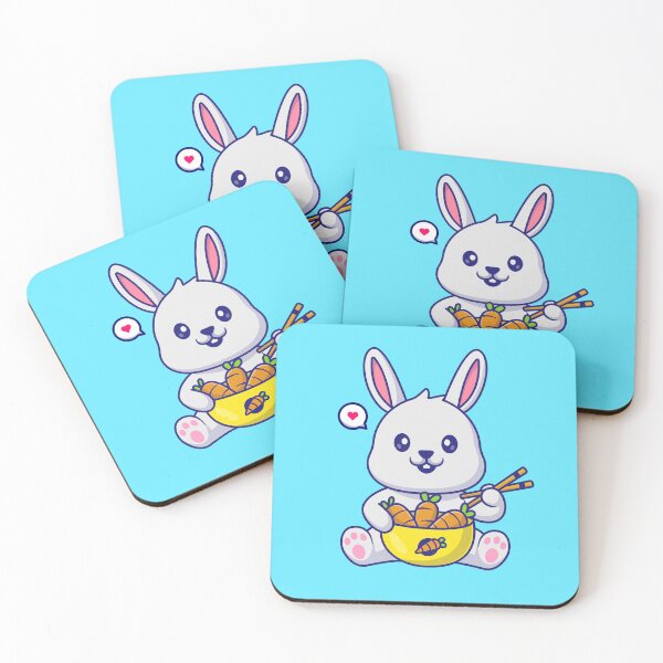 Item preview, Bunny Bites: Cute Rabbit Eating Carrot with Chopsticks designed and sold by hjian8219.