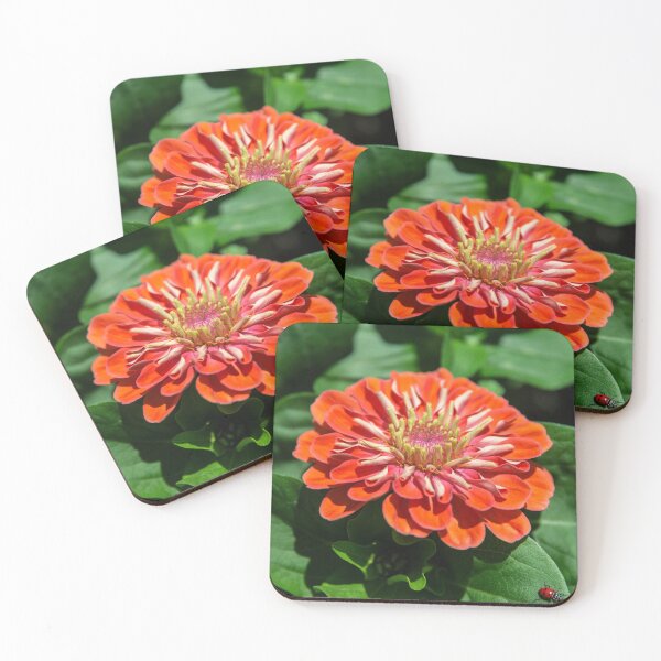 Item preview, Red-Orange Flower, Leaves And Ladybug designed and sold by DEC02.