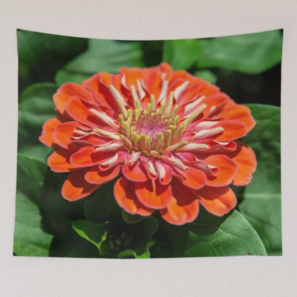 Item preview, Flor roja anaranjada, hojas y mariquita designed and sold by DEC02.