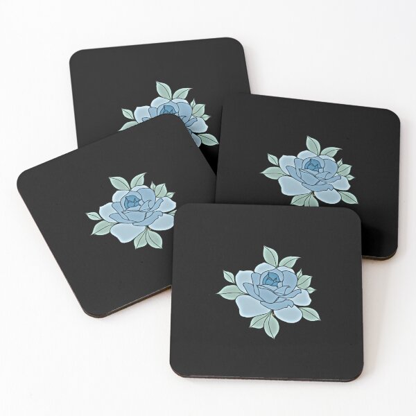 Item preview, Artistic soul light blue rose on black designed and sold by FlowerandDesing.