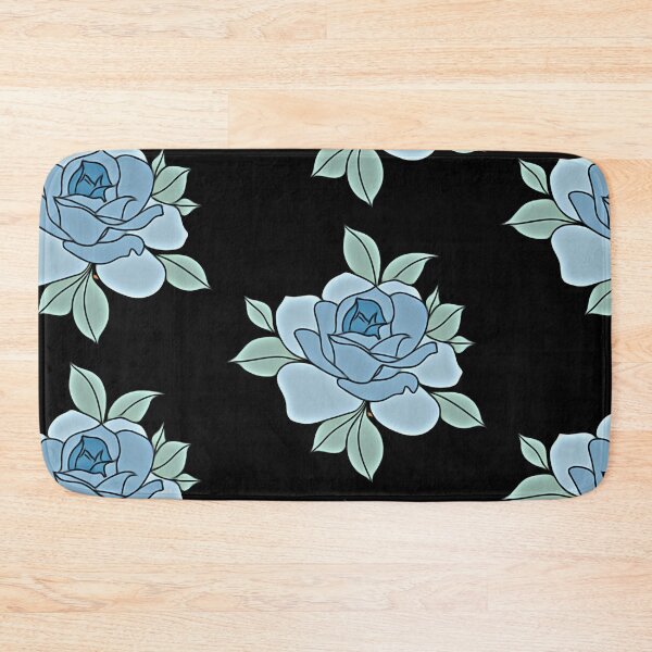 Item preview, Artistic soul light blue rose on black designed and sold by FlowerandDesing.