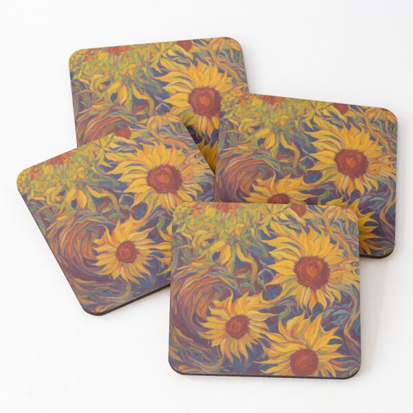 Item preview, Sunflower Art Abstract Acrylic Painting designed and sold by druidwolfart.