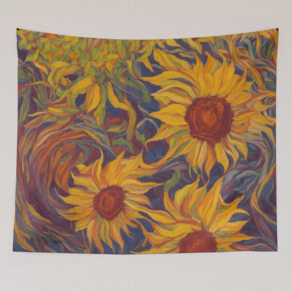 Item preview, Sunflower Art Abstract Acrylic Painting designed and sold by druidwolfart.