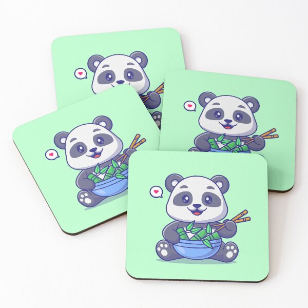 Item preview, Bamboo Bites: Cute Panda Enjoying Chopstick Delights designed and sold by hjian8219.