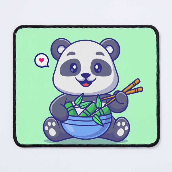 Item preview, Bamboo Bites: Cute Panda Enjoying Chopstick Delights designed and sold by hjian8219.