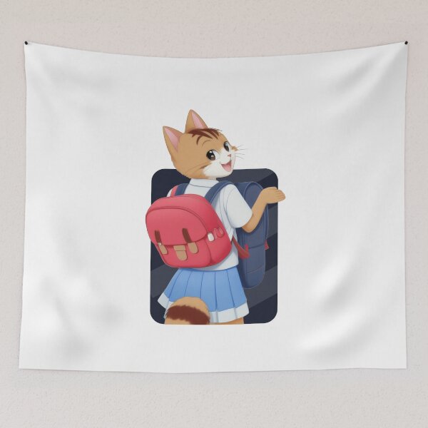 Item preview, Happy Cat Friends Going to School designed and sold by Ridaelb.