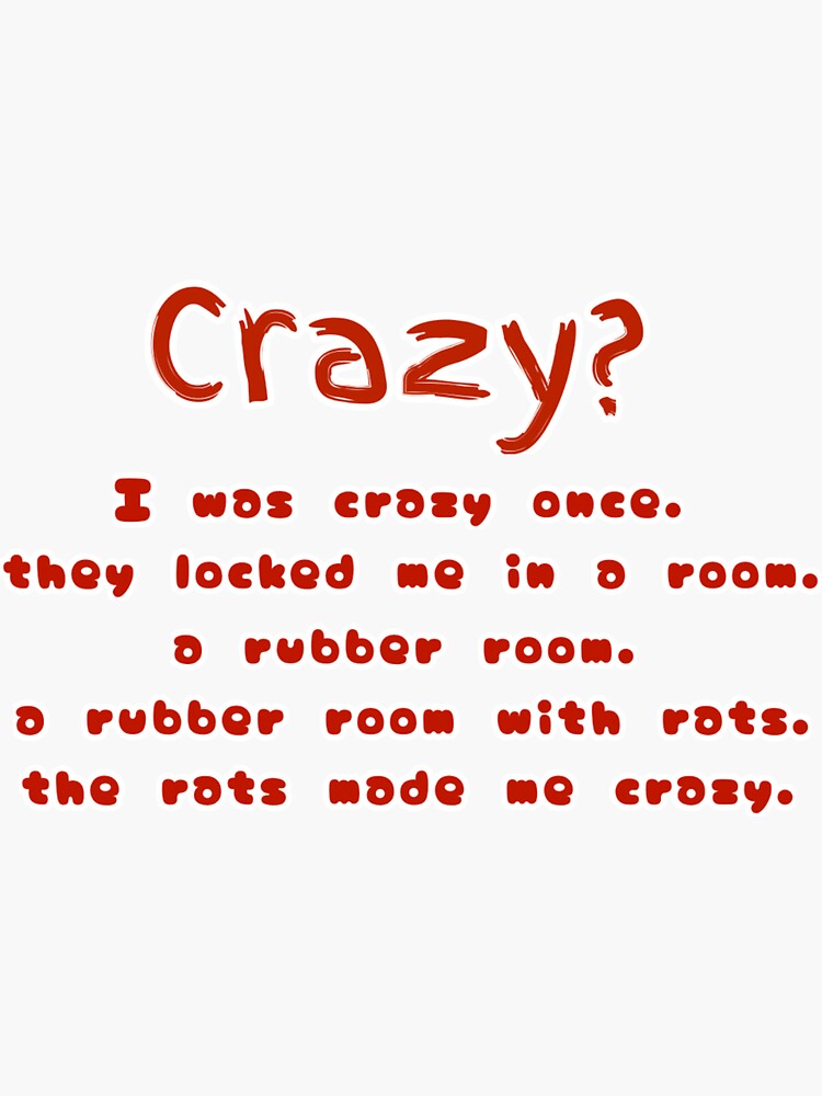 Crazy? I Was Crazy Once Svg, A Rubber Room With Rats Svg, And Rats Make Me  Crazy Svg, Funny Meme Svg