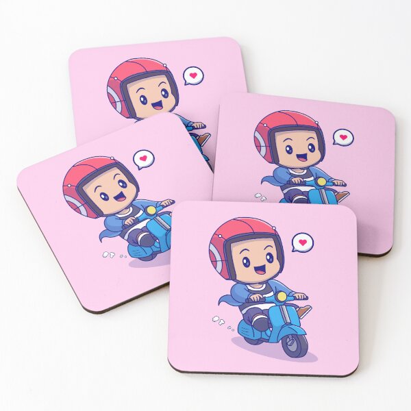 Item preview, Scooter Adventures: Cute Man Riding in Style Cartoon designed and sold by hjian8219.