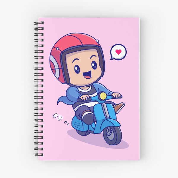 Item preview, Scooter Adventures: Cute Man Riding in Style Cartoon designed and sold by hjian8219.