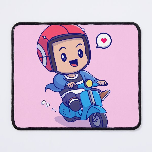 Item preview, Scooter Adventures: Cute Man Riding in Style Cartoon designed and sold by hjian8219.