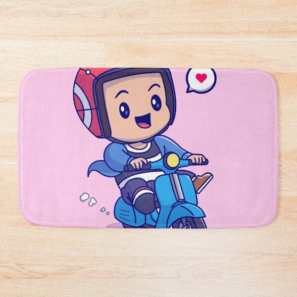 Item preview, Scooter Adventures: Cute Man Riding in Style Cartoon designed and sold by hjian8219.