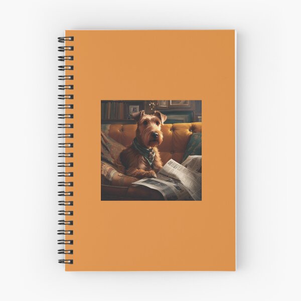 Item preview, "News Hound - Irish Terrier Reading" designed and sold by BuyArtMosaic.