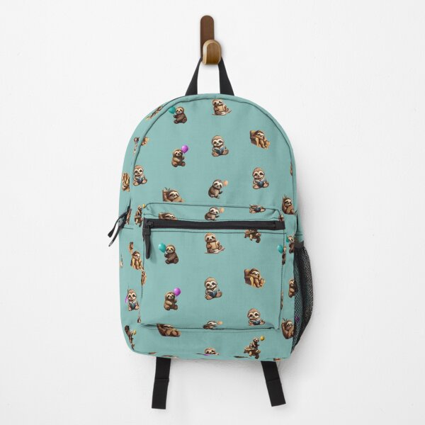 Item preview, Seamless Pattern of Sloths - Teal designed and sold by Jamillionaire Shop.