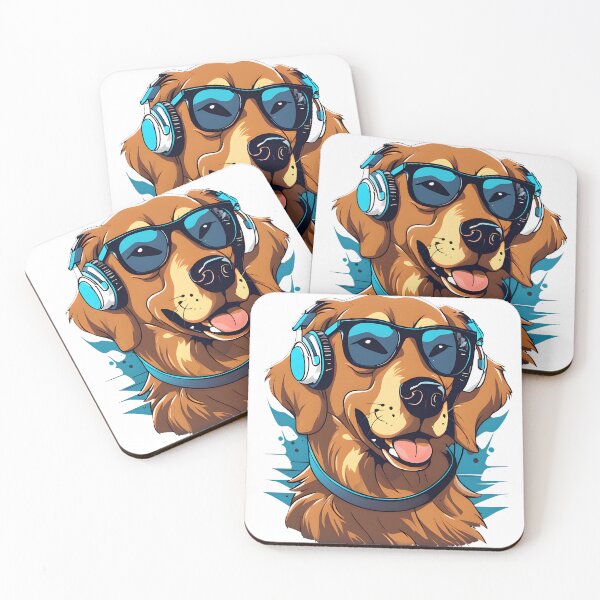 Item preview, Golden Retriever Vibes - wearing sunglasses  designed and sold by Studio-Pixel.
