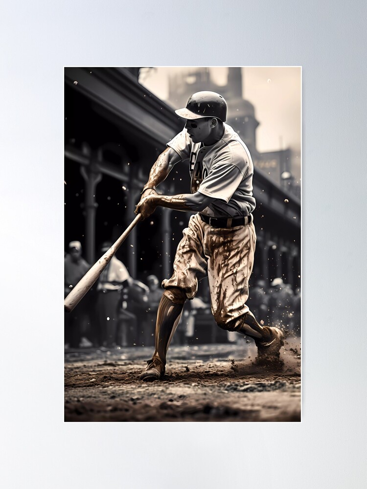 BASEBALL Vintage Wall ART. Baseball player Sport POSTER