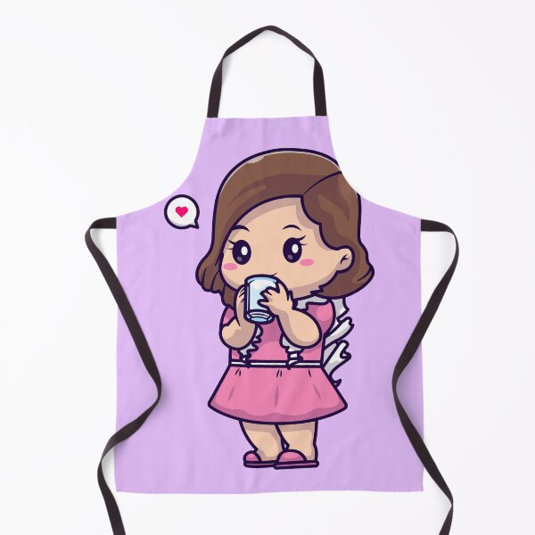 Item preview, Refreshed and Revived: Cute Woman Drinking Water Cartoon Icon designed and sold by hjian8219.