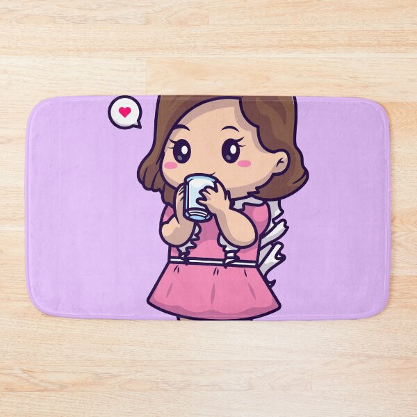 Item preview, Refreshed and Revived: Cute Woman Drinking Water Cartoon Icon designed and sold by hjian8219.