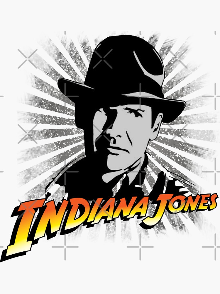 "Indiana Jones" Sticker by MDAM | Redbubble