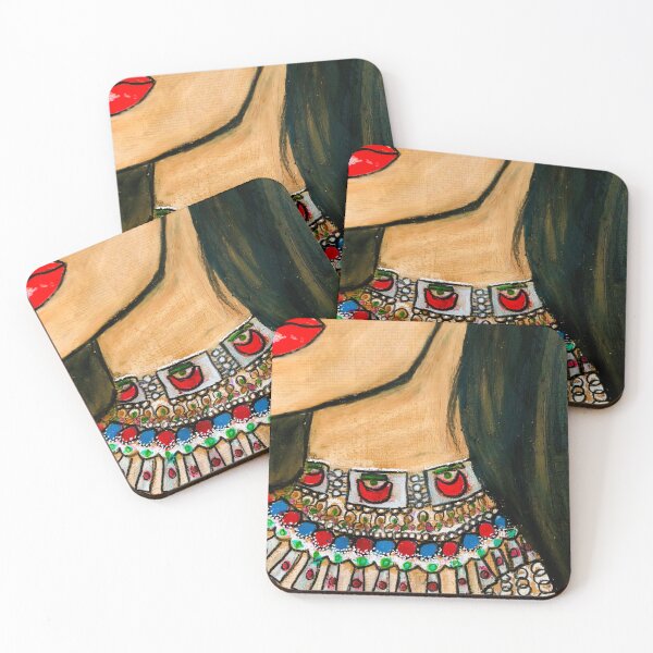 Item preview, Woman wearing Afghan jewelry designed and sold by ZakiaDanishyar.