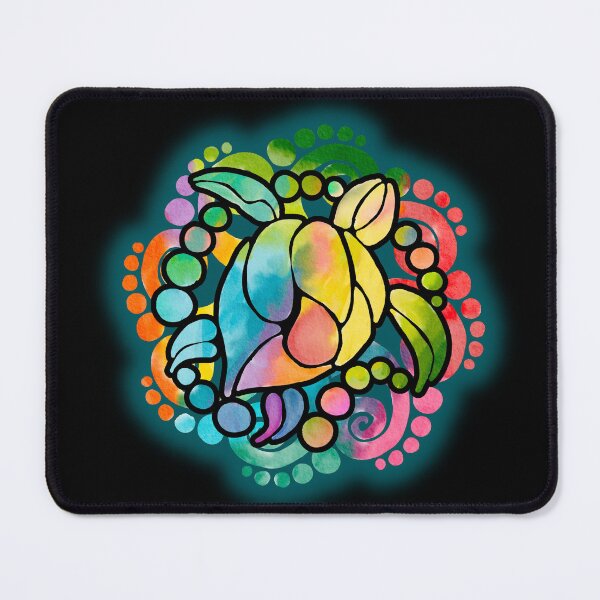 Item preview, Watercolor Stained Glass Turtle designed and sold by SqueakyPickles.