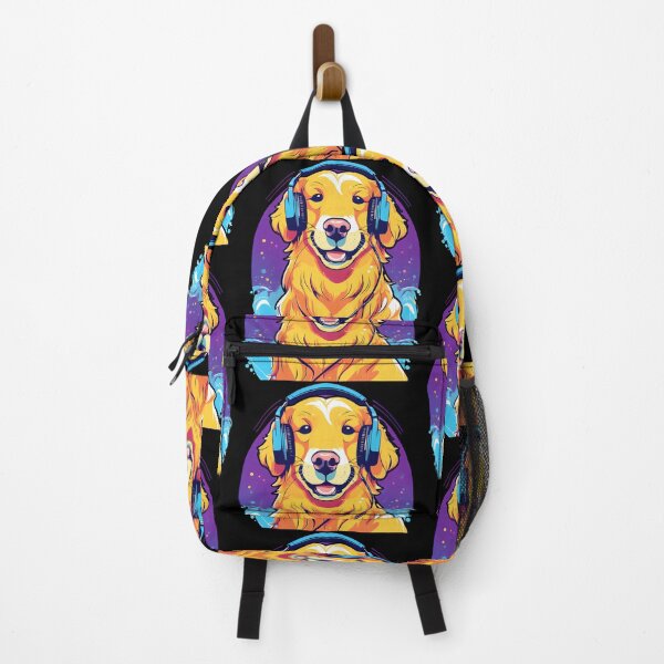 Item preview, Golden Retriever Vibes - wearing sunglasses and headphones designed and sold by Studio-Pixel.