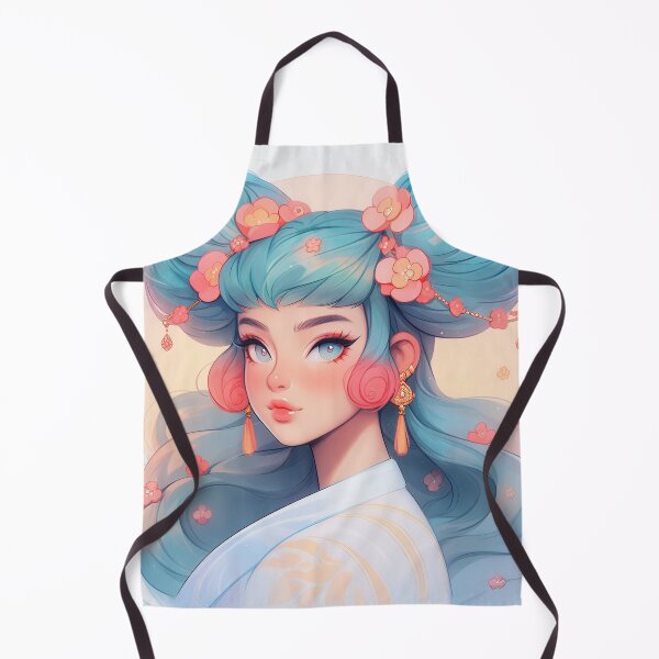 Item preview, Cute Blue and Pink Buns Anime Girl designed and sold by bubblegoth.