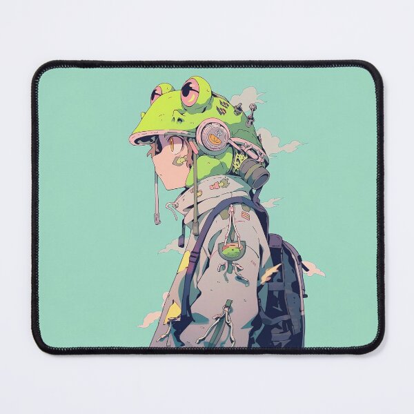 Item preview, Frog Anime Boy in Retros 90s Shonen Manga Japanese Aesthetic designed and sold by RibbitFans101.