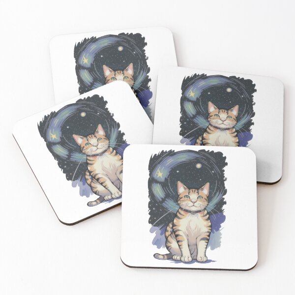 Item preview, Cute Cat in Starry Night designed and sold by Ridaelb.