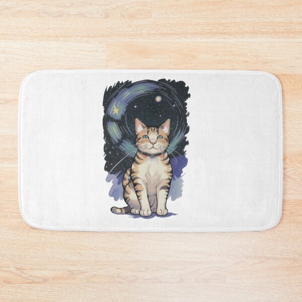 Item preview, Cute Cat in Starry Night designed and sold by Ridaelb.