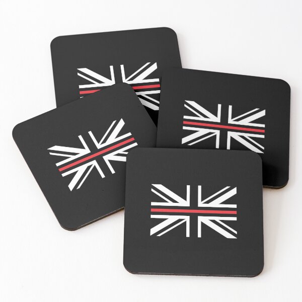 Item preview, British Fire Rescue -Thin Red Line Union Jack Flag designed and sold by RENAGADE4LYF.