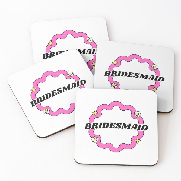 Item preview, Funky Pink Bridesmaid Logo designed and sold by mygparentsded.