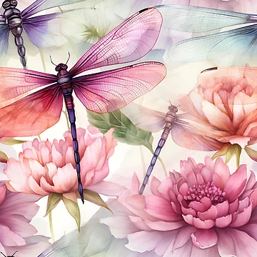 Artwork thumbnail, Dragonfly Pattern 21 by DigitalPatternx