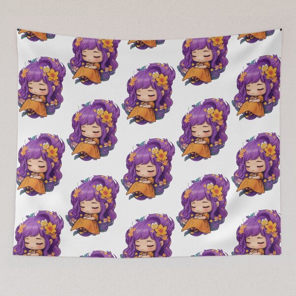 Item preview, Sleeping Fairy Purple Moonflower Girl designed and sold by Yellowriversss.