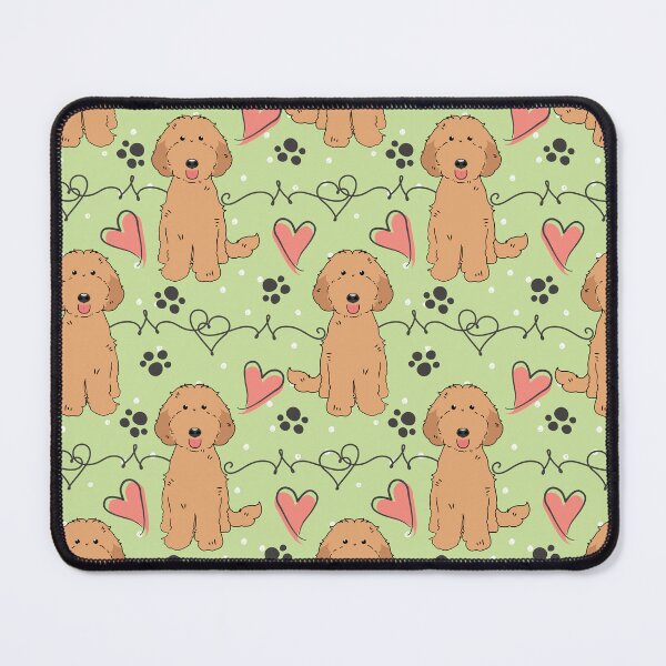 Item preview, LOVE Red Labradoodle Dog - Green designed and sold by Lulupainting.