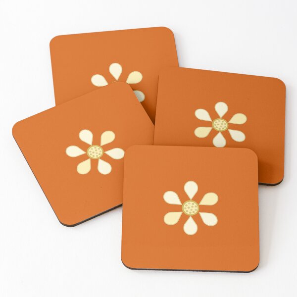 Item preview, Flower on Orange, Gold Trim designed and sold by AASparksDesigns.