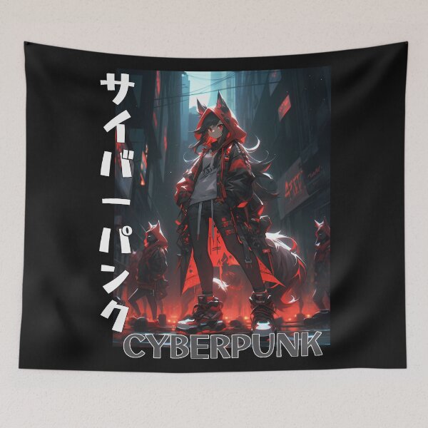 Artikelvorschau, Cyberpunk-Kitsune entworfen und verkauft von ScarletClover.