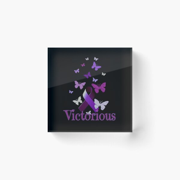Item preview, Purple Awareness Ribbon with Butterflies Victorious designed and sold by Alondra.
