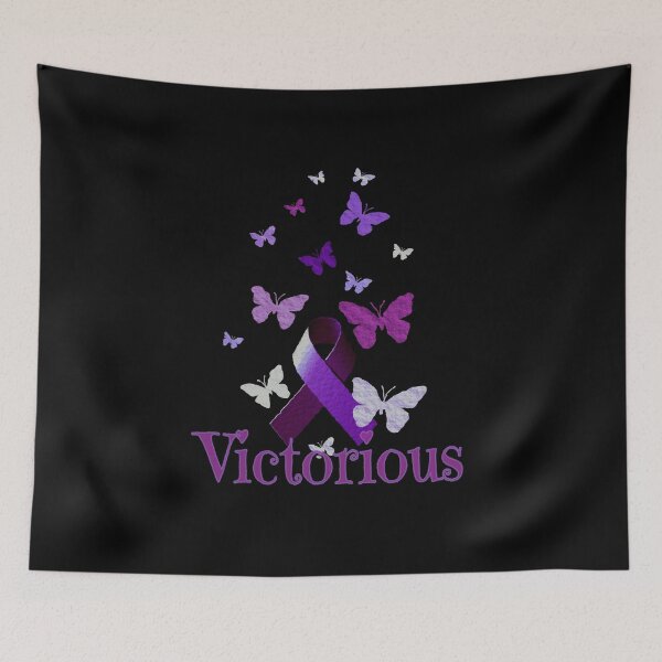 Item preview, Purple Awareness Ribbon with Butterflies Victorious designed and sold by Alondra.