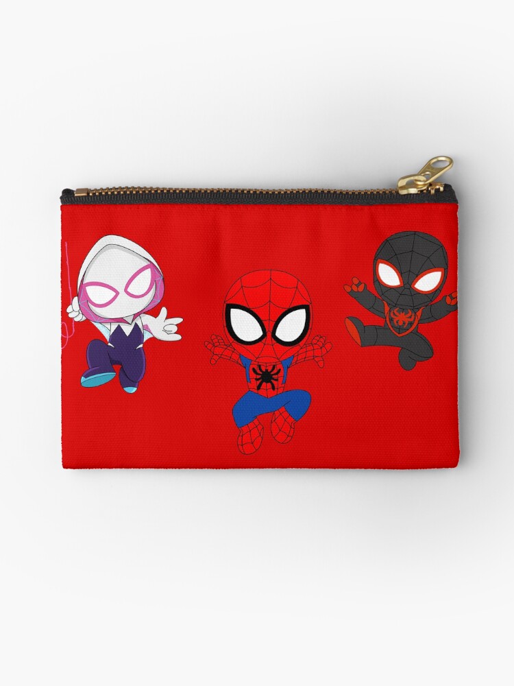 Thumbnail 1 of 4, Zipper Pouch, Amazing friends, baby spiders ghost, cute baby spidey girl, cartoon spidey, black spidey designed and sold by DariaMiller.