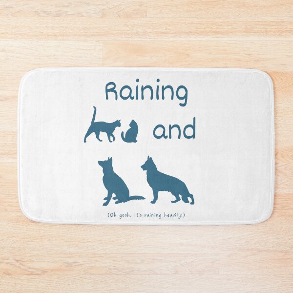 Item preview, Raining cats and dogs idiom (dark blue) designed and sold by Idioms4u.