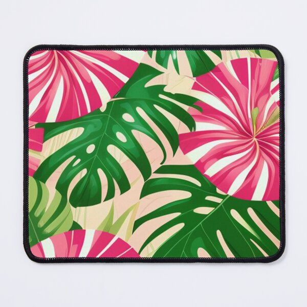 Item preview, Red green striped monsteria designed and sold by Roxburylane.