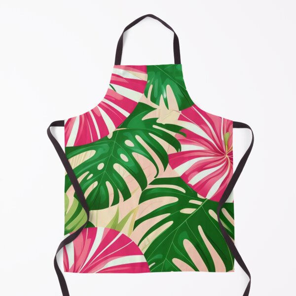 Item preview, Red green striped monsteria designed and sold by Roxburylane.
