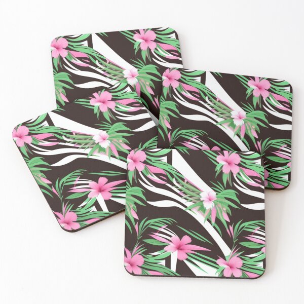 Item preview, Zebra striped pink floral  designed and sold by Roxburylane.