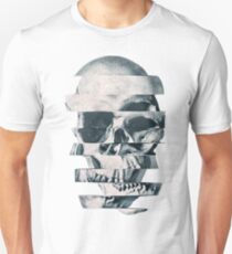 Glitch Skull Mono Unisex T-Shirt