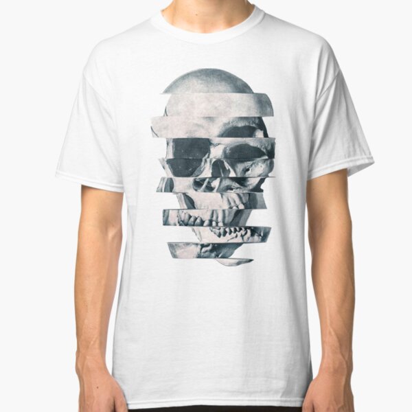 Glitch Skull Mono Classic T-Shirt