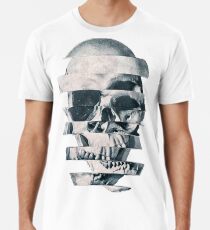 Glitch Skull Mono Premium T-Shirt
