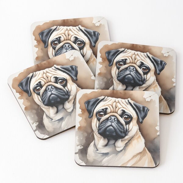 Item preview, Pug Watercolour  designed and sold by artificialnctrn.